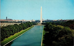 Washington Monument Washinton DC Aerial Historic Memorial Chrome Postcard 