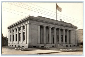 1915 Ottawa Post Office Building Kansas KS Unposted RPPC Photo Postcard