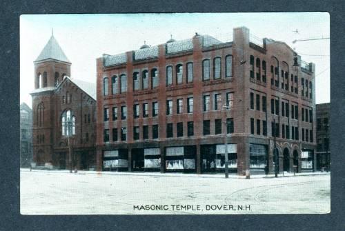 NH Masonic Temple DOVER NEW HAMPSHIRE OLD Postcard