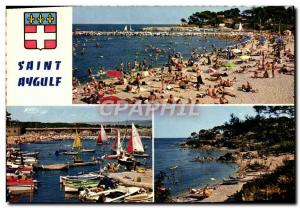 Postcard Modern Saint Aygulf The Beach Wearing return Regates Beach Pebrier