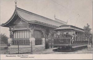 Postcard Strawberry Mansion Philadelphia PA Park Trolleys