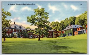 Saint Luke's Hospital Bethlehem Pennsylvania PA Grounds And Buildings Postcard