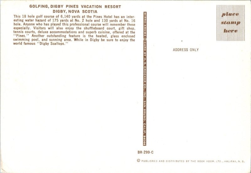 Continental Postcard Golf Course Digby Pines Resort, Digby, Nova Scotia CB13