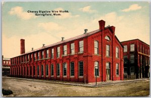 Cheney Bigelow Wire Works Springfield Massachusetts MA Huge Building Postcard