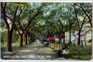 Beacon St Mall, Public Garden, Boston MA