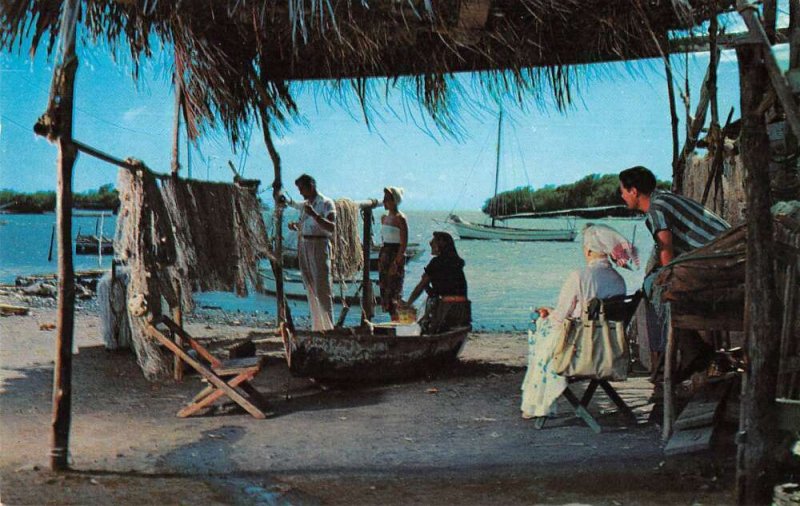 La Parguera Puerto Rico Fishing Village Scene Vintage Postcard AA40240