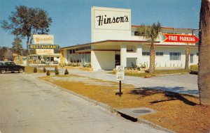 HINSON'S Roadside Diner HOMOSASSA SPRINGS Florida 1950s Chrome Vintage Postcard
