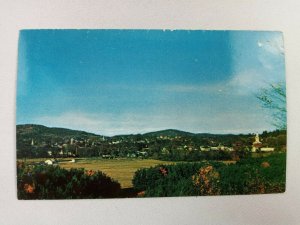 Vintage Postcard View for Hilltop Motel Town Scene Newport NH