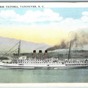 c1910s Vancouver, BC SS Princess Victoria Steamship British Columbia Canada A208