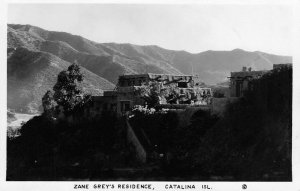 RPPC ZANE GREY'S RESIDENCE Western Author Writer Catalina Island c1930s Postcard