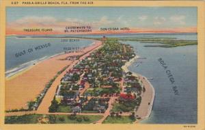 Florida Pass-A-Grille Beach Aerial View Curteich