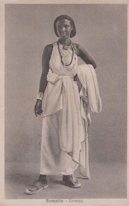 Somalia Lady Woman Costume Antique Postcard