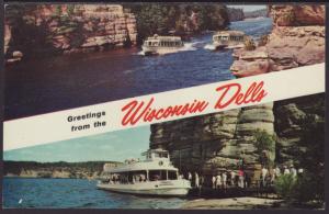 Greetings From Wisconsin Dells Postcard BIN