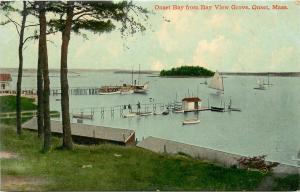 c1910 Postcard Onset Bay from Bay View Grove, Onset MA Plymouth County unposted