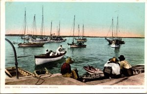 Postcard Sponge Fleet in Nassau, Bahama Island