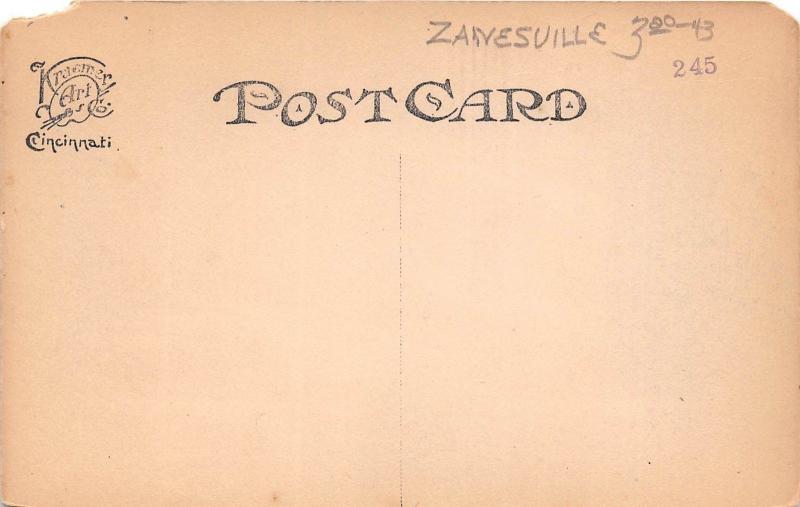 D75/ Zanesville Ohio Postcard 1913 Court House Flood Disaster River