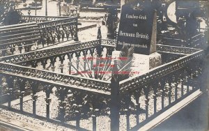 Germany, Pressen? RPPC, Hermann Brunig Grave Head Stone, Photo