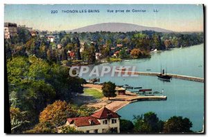 Old Postcard Thonon Les Bains View Taking Concise