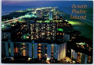 South Padre Island lights the Texas Gulf night - South Padre Island, Texas