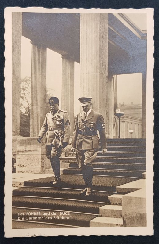 GERMAN EMPIRE THIRD 3rd REICH PROPAGANDA - ADOLF HITLER BENITO MUSSOLINI