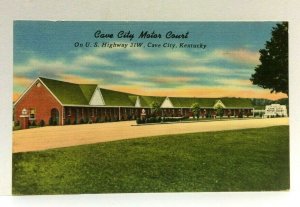 Cave City Kentucky KY Motor Court Motel US Highway 31W Linen Vintage Postcard 