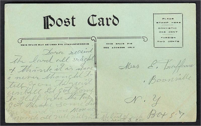 Philadelphia NY Tickled With Feather Add-On Applied Comic Postcard 1900s