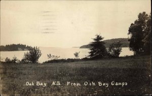 Oak Bay New Brunswick NB Vew from Oak Bay Camp Real Photo Vintage Postcard