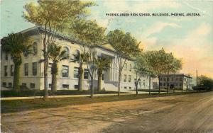 Vintage Postcard Pheonix Union high School Buildings AZ