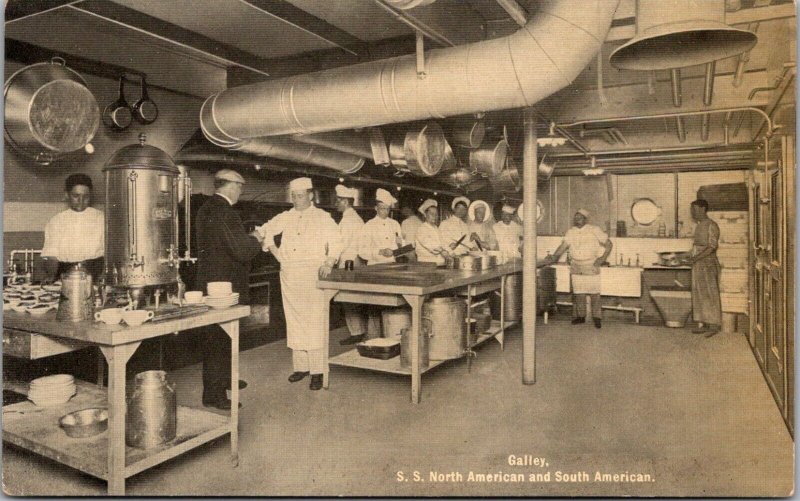 Galley, Staff iS.S. North American and South American c1917 Vintage Postcard C46