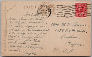 1918 Halifax N.S. West View from Grain Elevator Postcard H81 as is (tear)