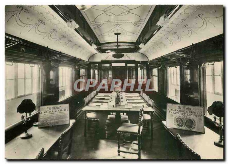 Modern Postcard Forest of Compiegne Oise Carrefour Armistice Wagon Interior M...