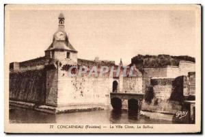 Old Postcard Concarneau (Finistere) The Ville Close The Belfry