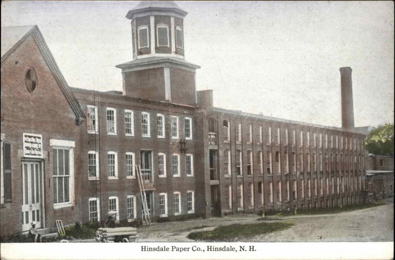 HINSDALE NH Hinsdale Paper Co FACTORY c1910 Postcard