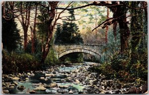 1910's On The Noodle Burn Largs Ayrshire Bridge Rocky River Posted Postcard