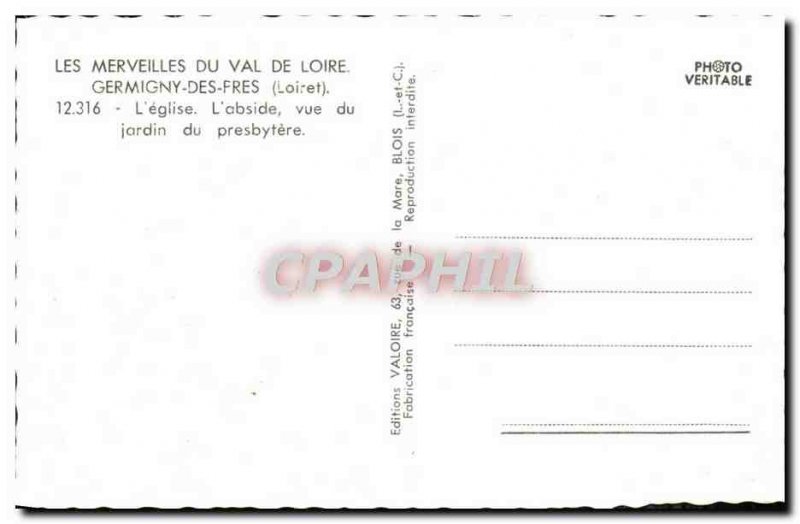 Postcard Modern Wonders Du Val De Loire Germigny Des Pres L & # 39Eglise L & ...