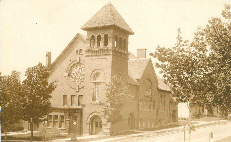 C-1910 Cadillac Michigan Presbyterian Church Wexford County RPPC 1664