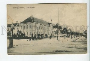 460810 Norway Trondhjem Stiftsgaarden Vintage RPPC to Russia