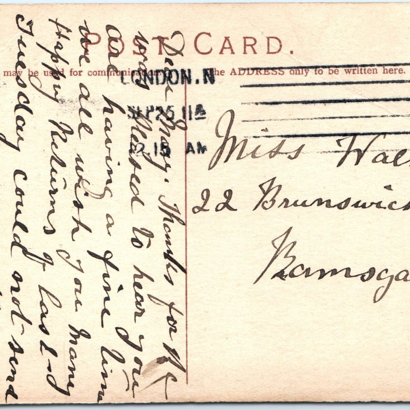 c1900s Arundel, South Downs, West Sussex, England River Canoe Postcard A81