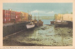 Postcard Low Tide Market Slip Saint John New Brunswick Canada