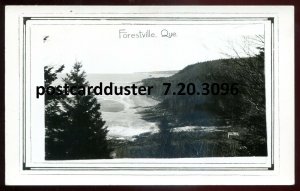 h3911 - FORESTVILLE Quebec 1940s Panoramic View. Real Photo Postcard