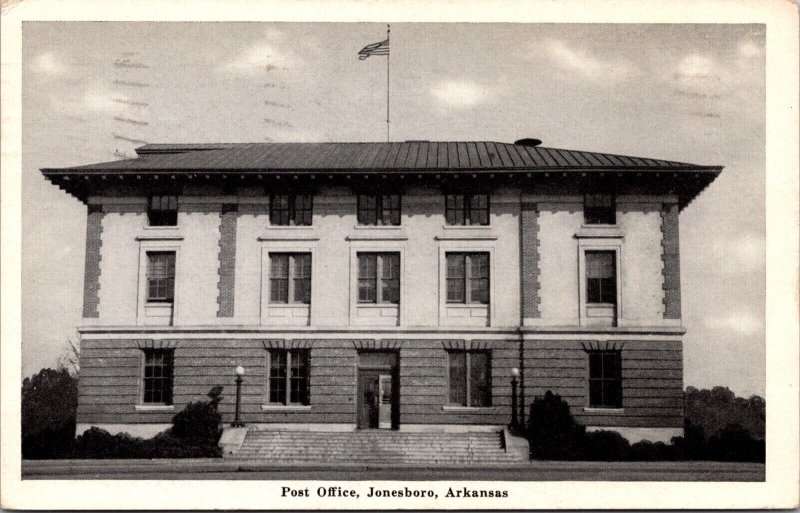 Postcard United States Post Office Building in Jonesboro, Arkansas