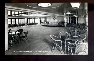 LS3909 - P&O Liner - Stratheden - 1st Class Dance Floor - postcard