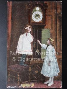 Old PC, 'Mischief' Children playing with Grand Father Clock by J.W.B. Series 301