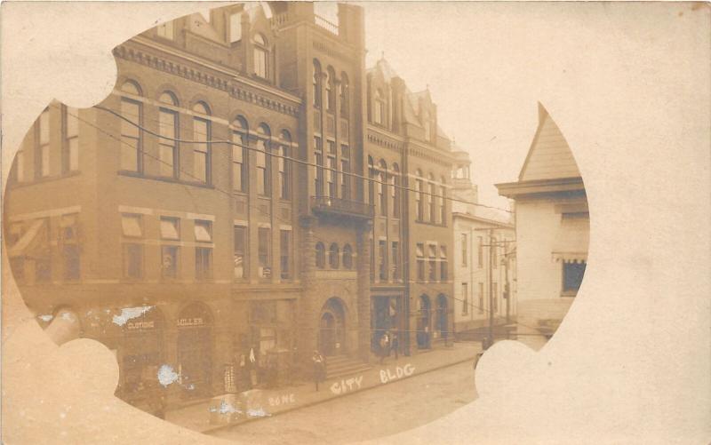 E93/ Wellsburg West Virginia RPPC Postcard 1906 City Building 4