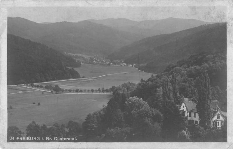 Freiburg Germany Scenic View Real Photo Antique Postcard J46734