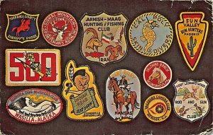 TEANECK NJ~SAMPLE EMBLEMS BY FRANK WAHL COMPANY-1969 ADVERTISING POSTCARD