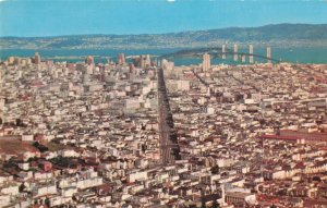 Panorama Aerial View San Francisco California Postcard 2R5-198 