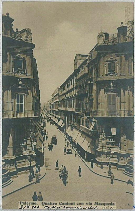 PALERMO city vintage postcard - FOUR CANTONS - 1902-