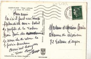 BF31244 canet plage plage radieuse la plage les voiller  france front/back image