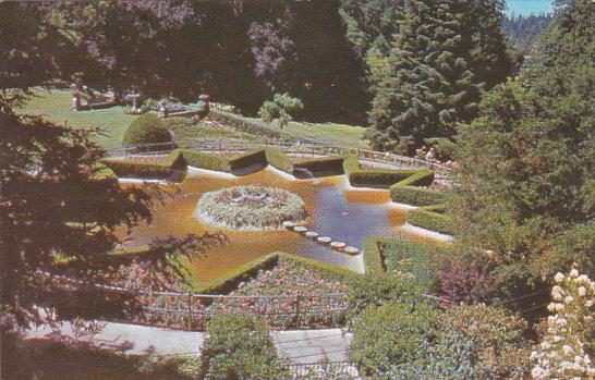 Canada British Columbia Victoria The Star Pond The Butchart Gardens